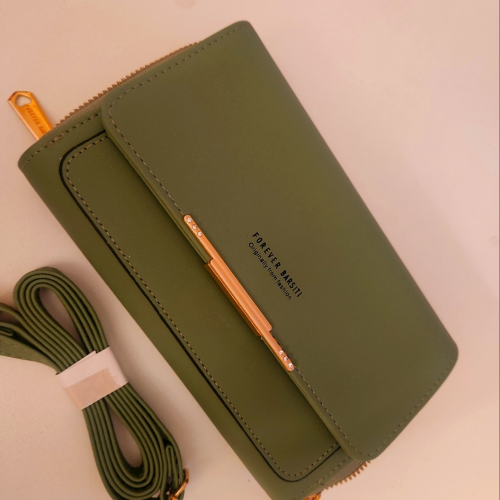 Women's Shoulder Handbag Wallet Purse With Credit Card Slots